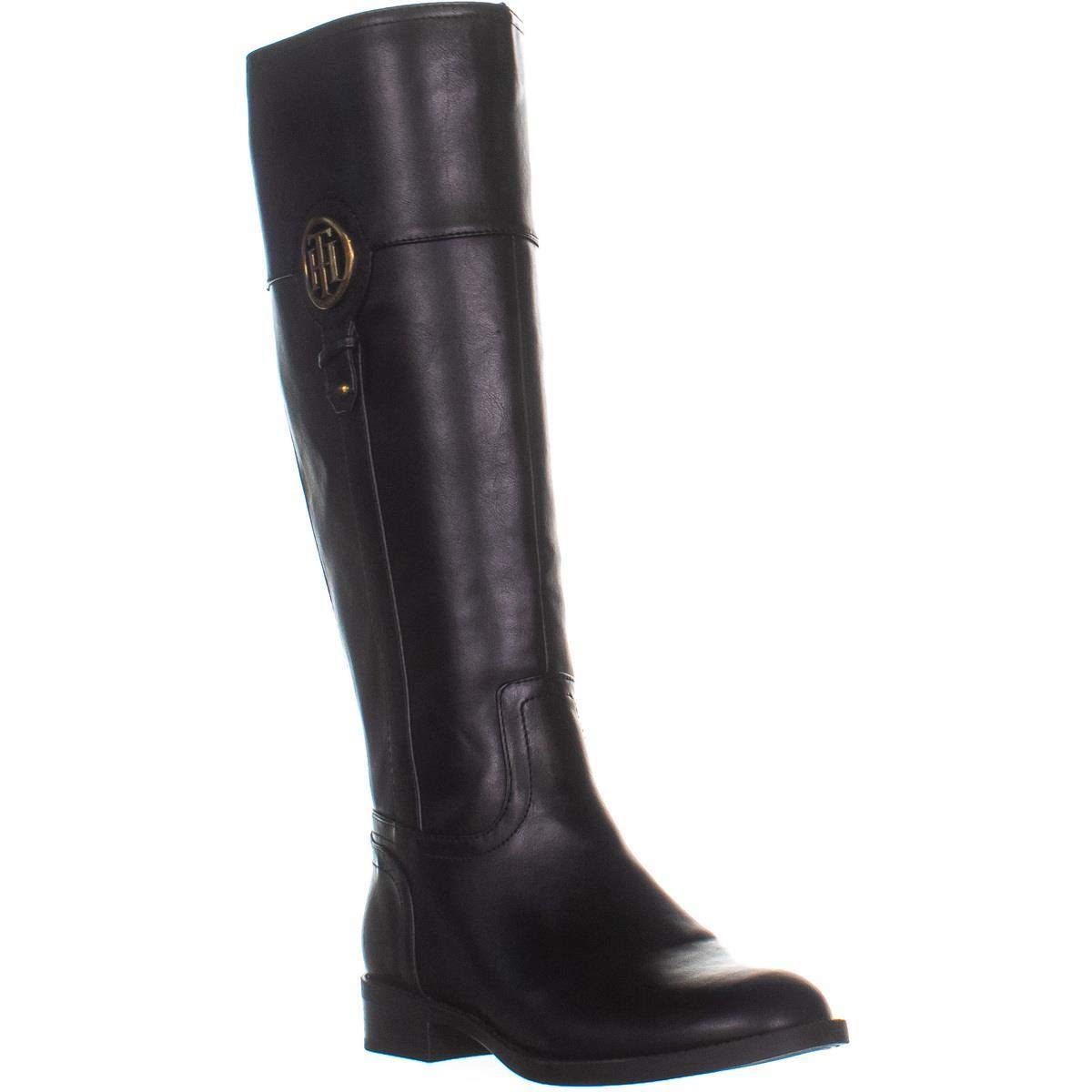 Tommy Hilfiger Womens ILIA4 Closed Toe Knee High Fashion Boots, Black ...