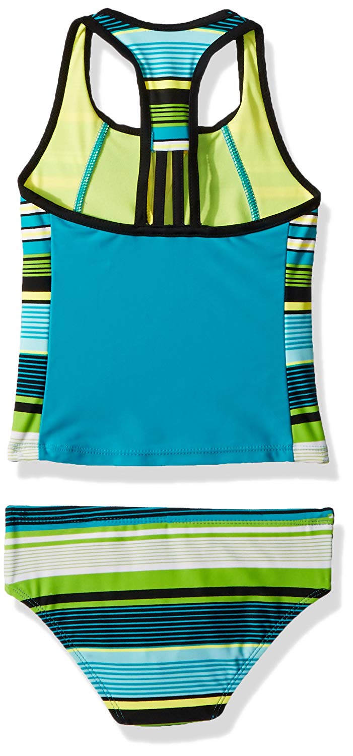 ZeroXposur Big Girl's Two Piece Tankini Swimsuit, Origami Strawberry