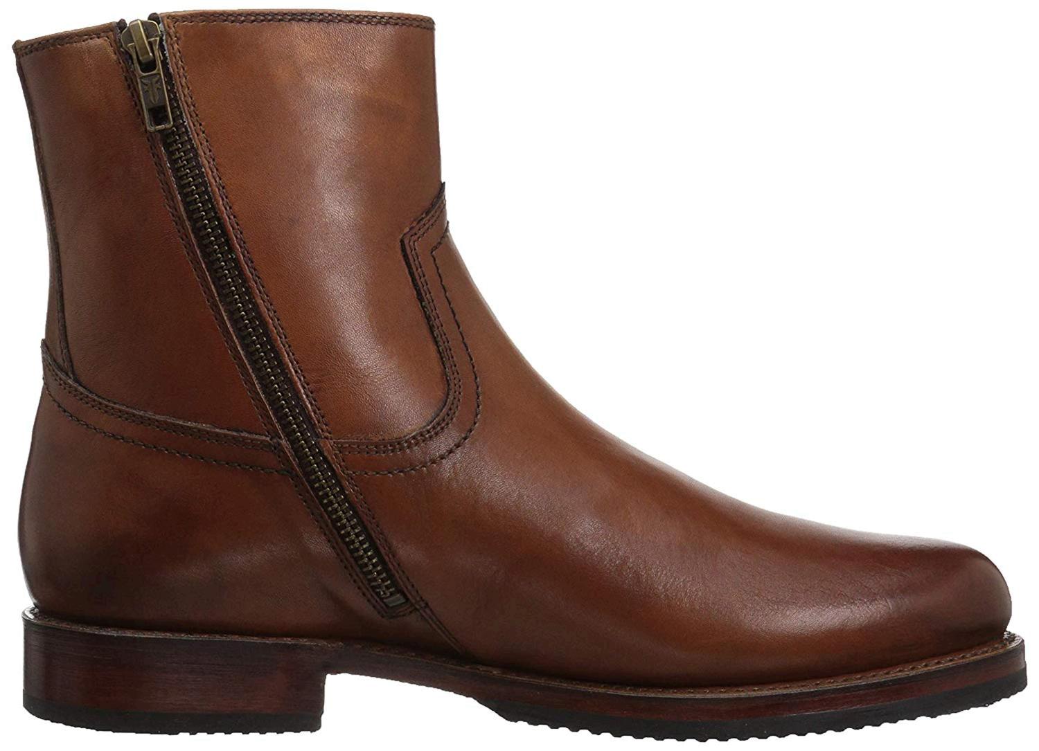 sawyer zip front boot leather