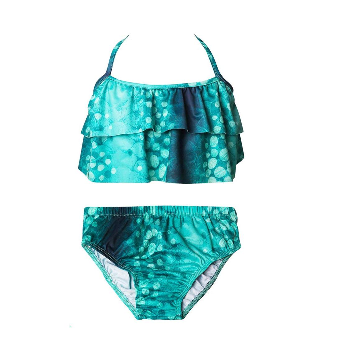 GALLDEALS 3PCS Girls' Swimsuit Mermaid Tail for Swimming, Green, Size 0 ...