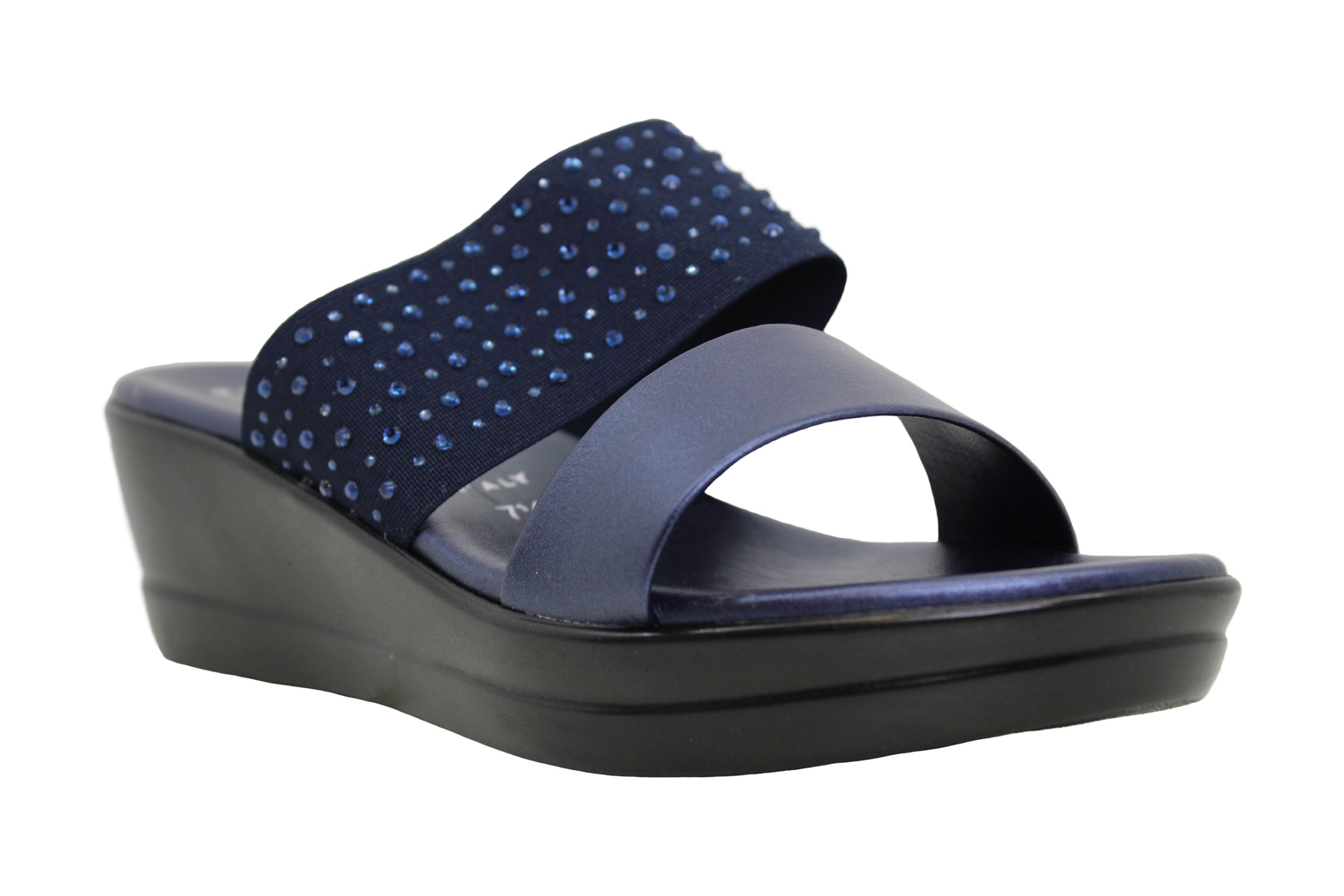 ITALIAN Shoemakers Womens paige Open Toe Casual Platform Sandals, Blue ...
