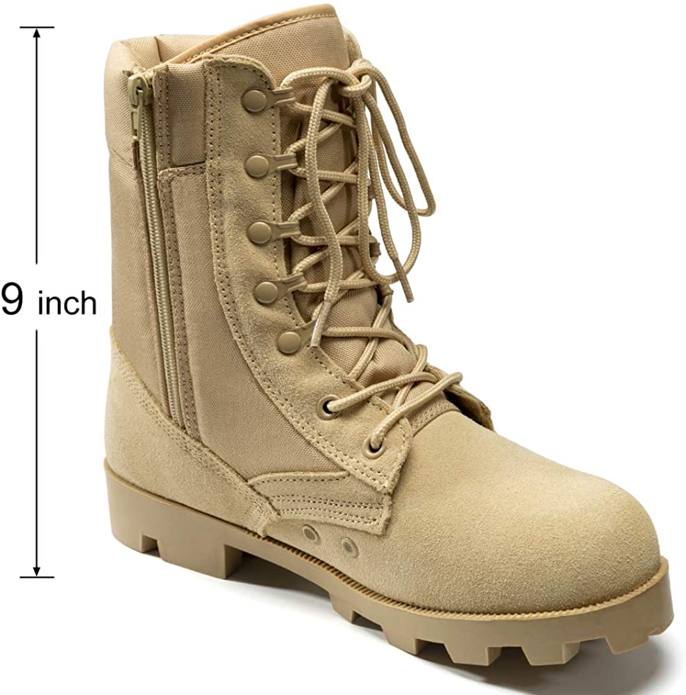 KaiFeng Mens Military Tactical Army Boots for Men Lightweight Jungle