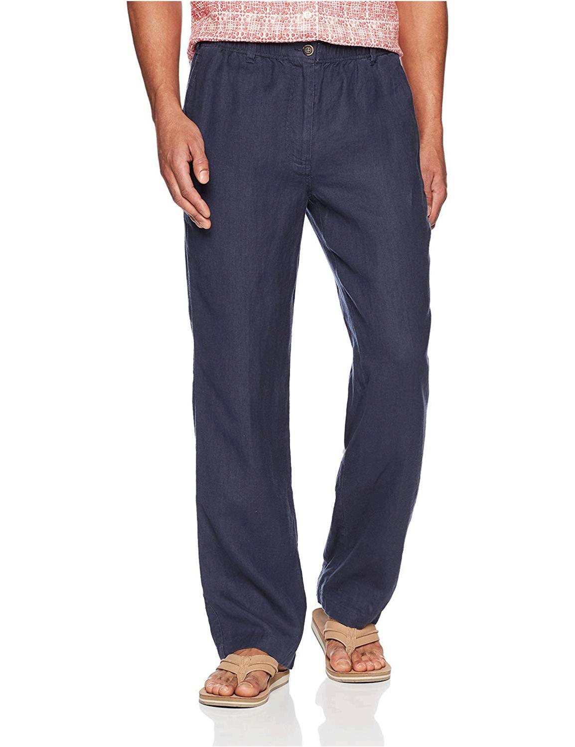 men's relaxed fit linen pants