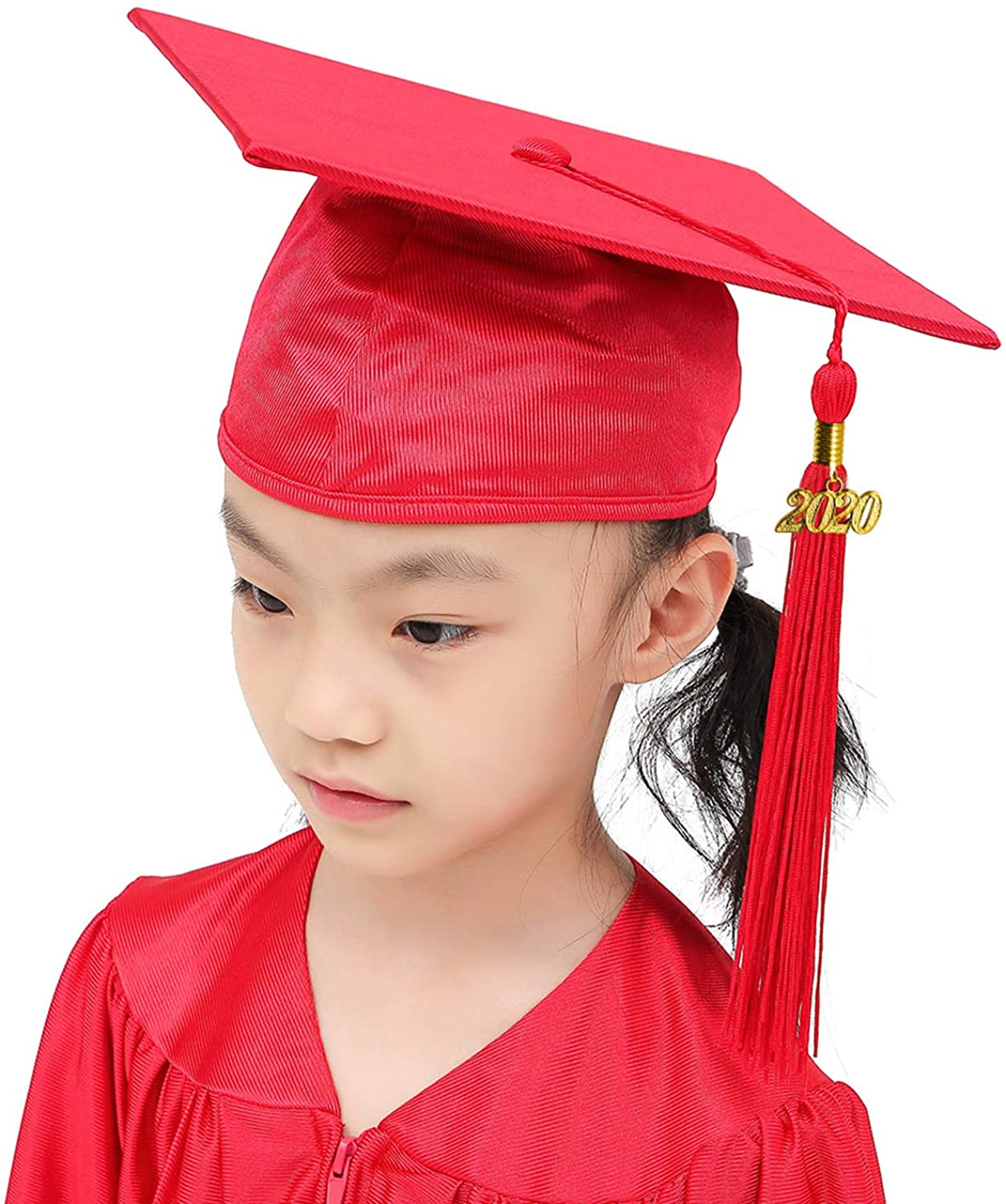 GraduationMall Shiny Kindergarten & Preschool Graduation Gown Cap, Red ...