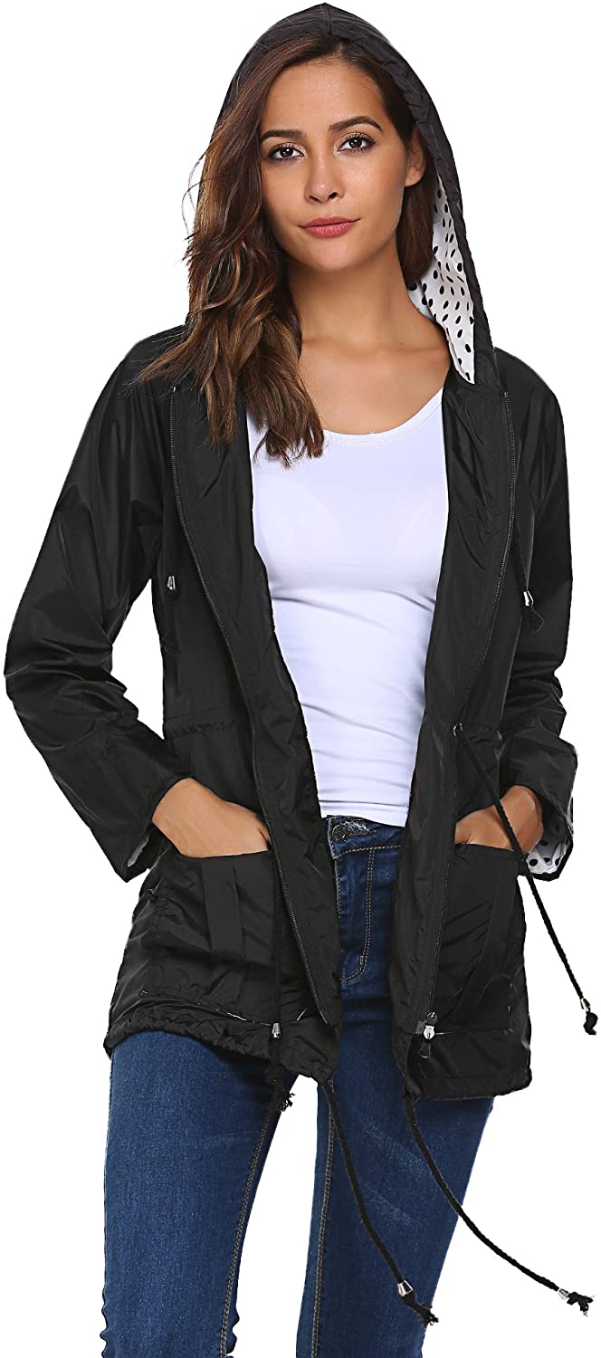 Download UNibelle Rain Jacket Women Waterproof Lightweight Hooded ...