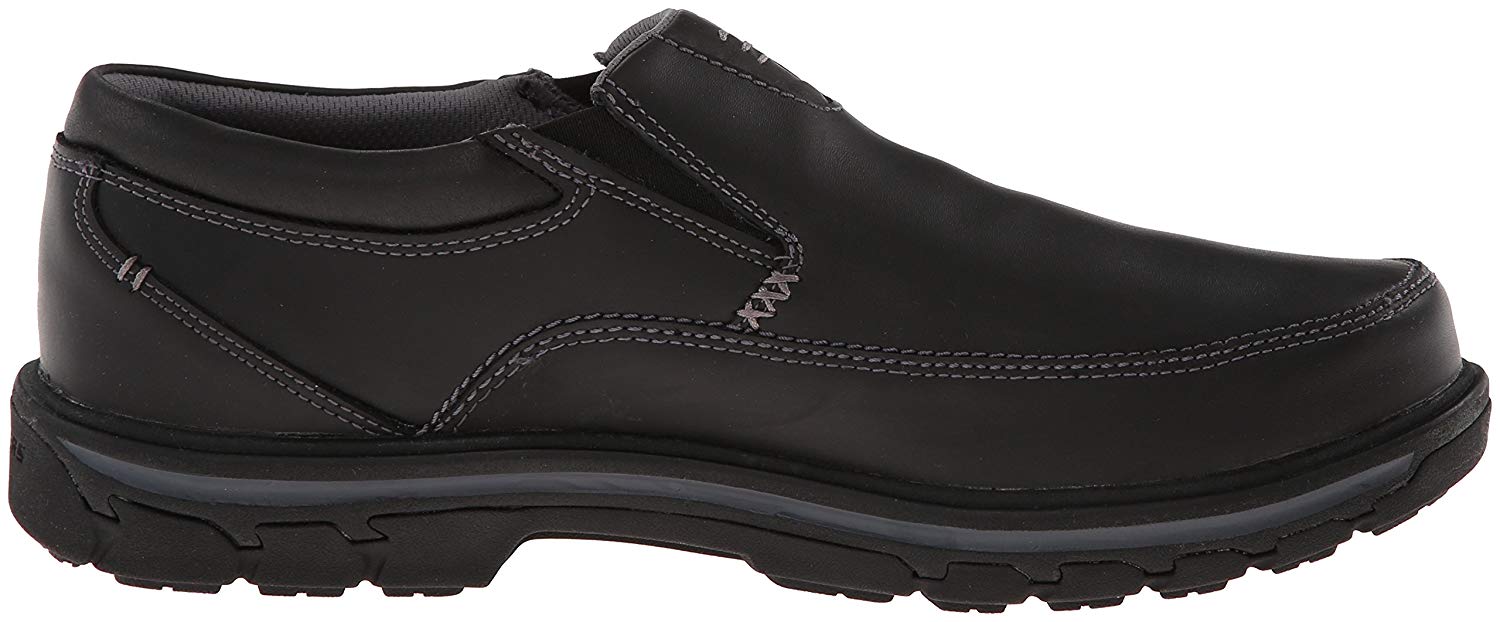 Skechers Men's Segment The Search Slip On Loafer, Black Leather, Size ...