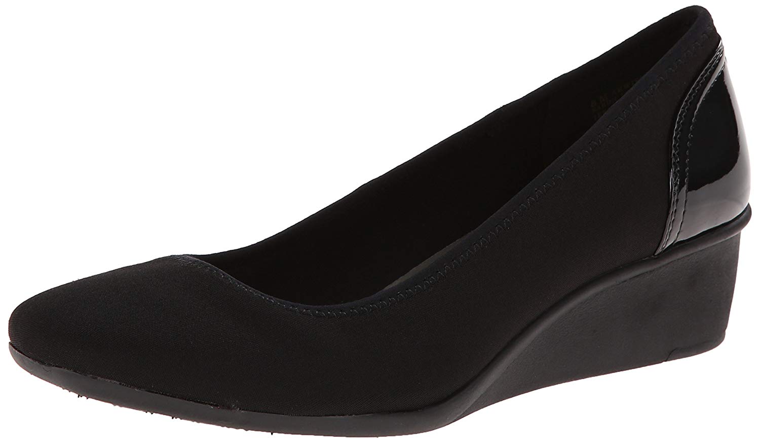 Anne Klein Sport Women's Wisher Fabric Wedge Pump, Black, Size 9.0 HRPN ...