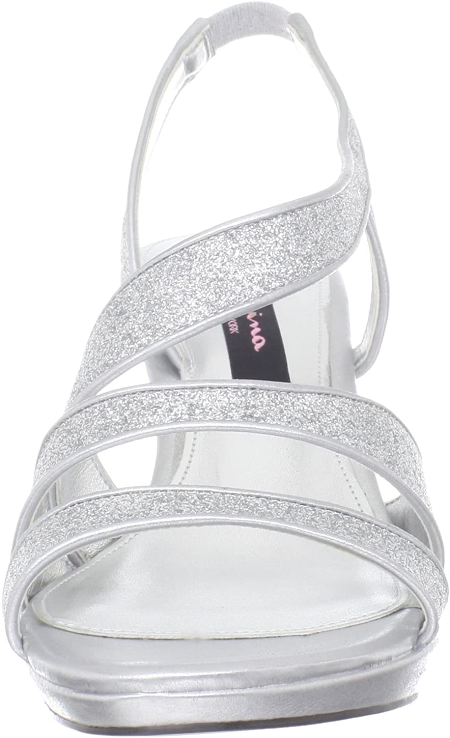 nina genaya strappy evening sandals taupe