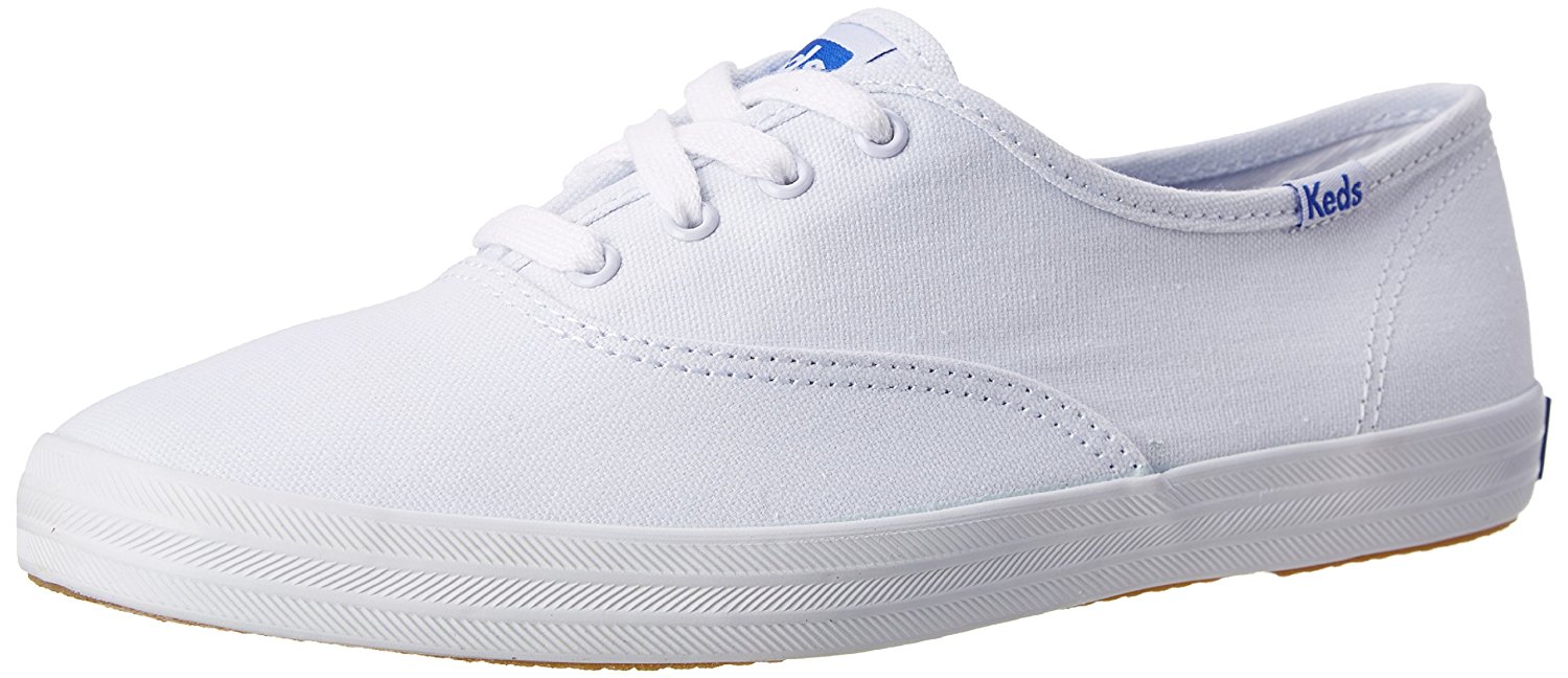 Keds Womens Champion Low Top Lace Up Fashion Sneakers, White Canvas ...