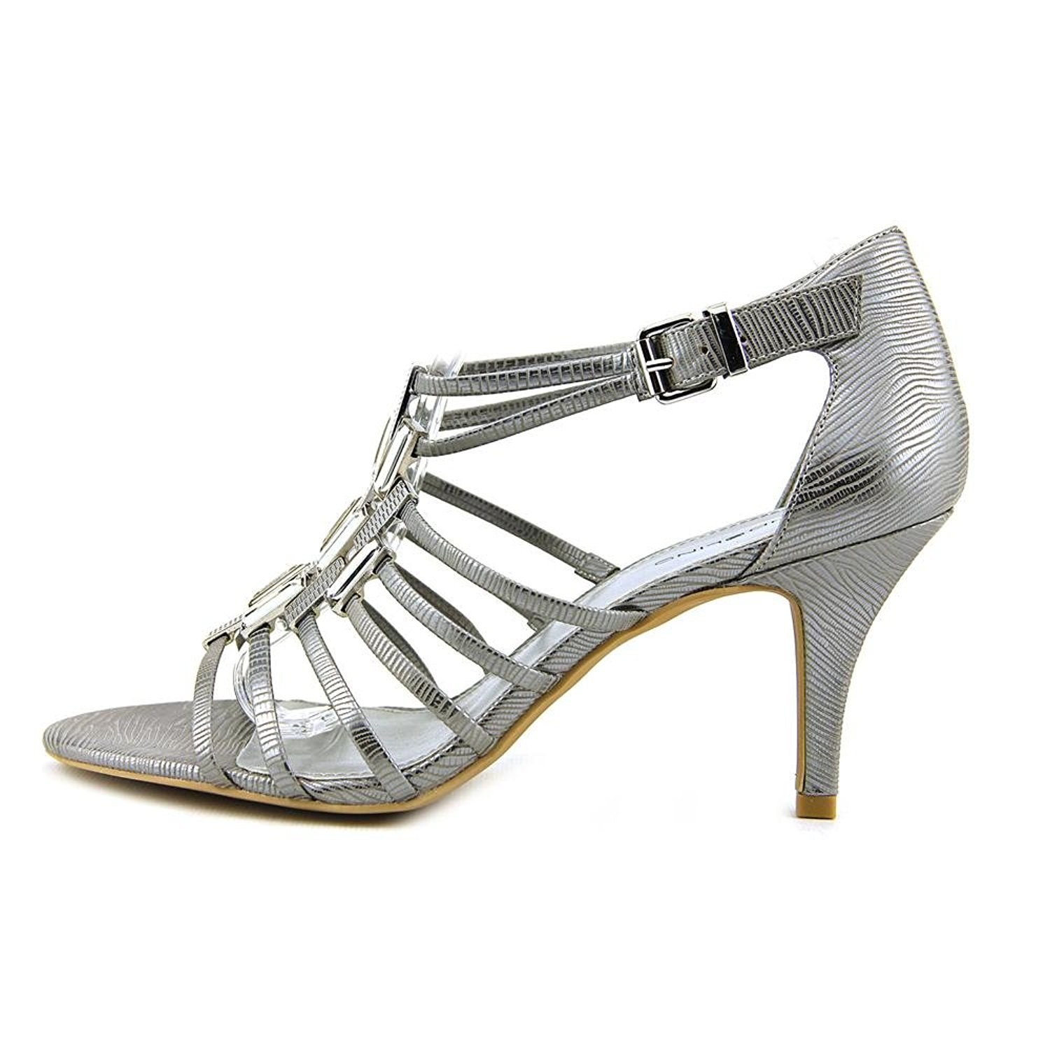 Bandolino Womens MAGEI Open Toe Ankle Strap Mary Jane Pumps Pewter Size 8.5 Si Bandolino Womens MAGEI Open Toe Ankle Strap Mary Jane Pumps Pewter Size 8.5 Si