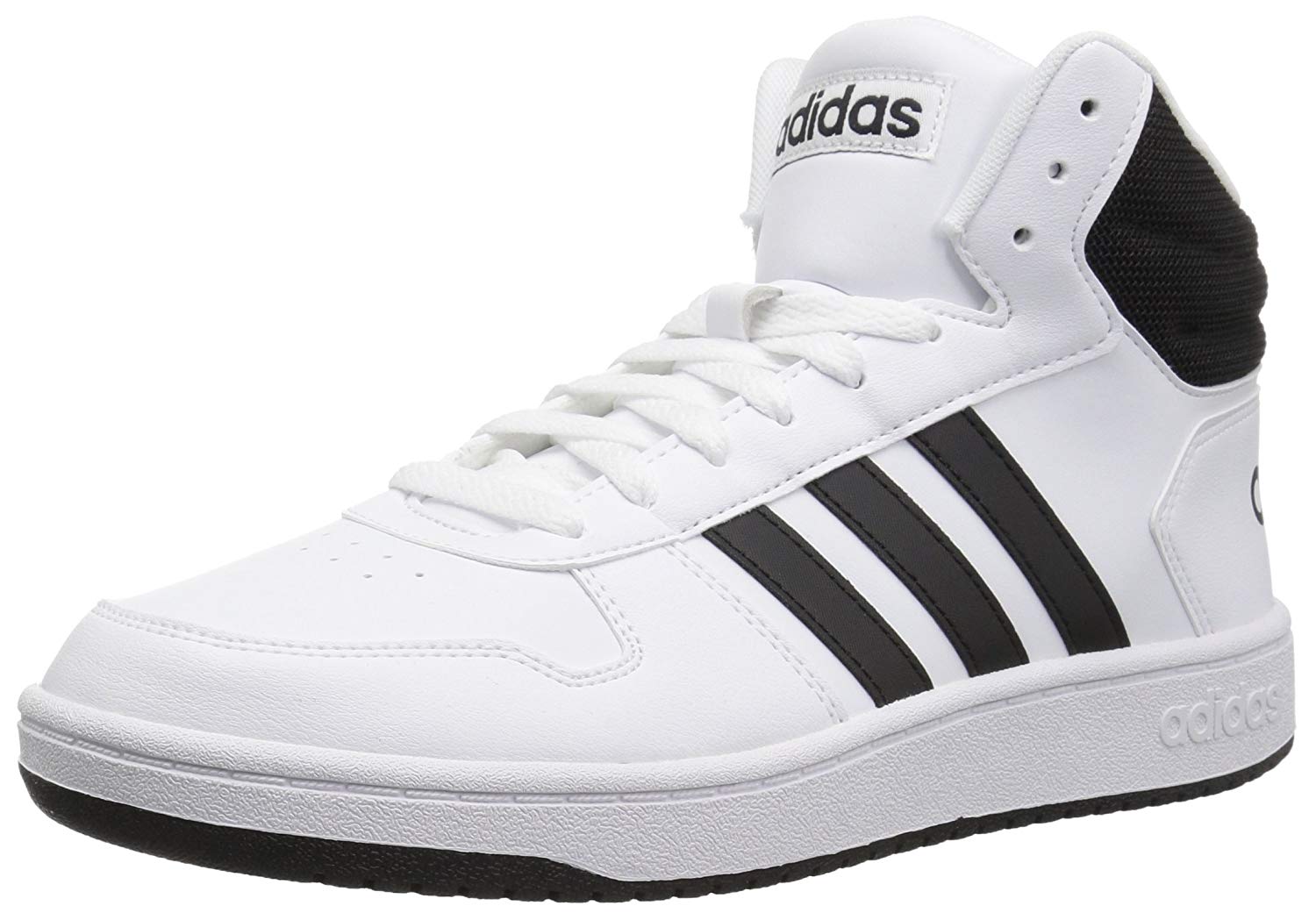 adidas Mens Hoops 2.0 Low Top Lace up Fashion White/black/black Size 10 ...