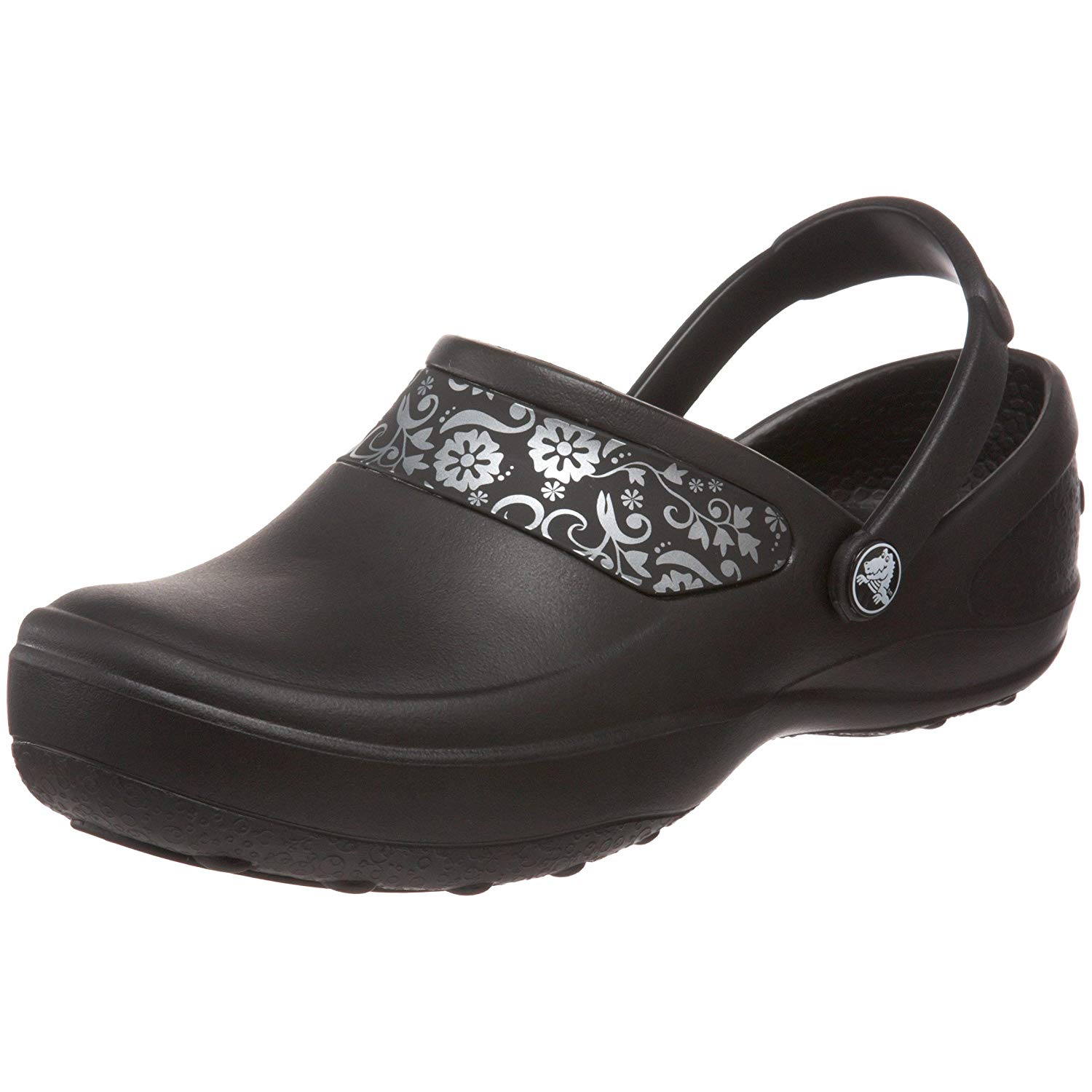 black closed crocs