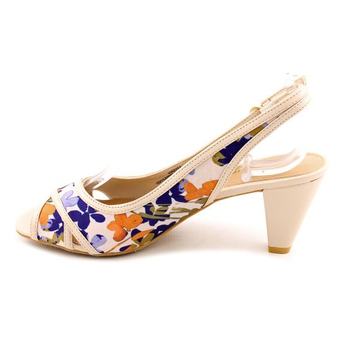 Easy Spirit Womens Senza Fabric Open Toe SlingBack Purple Flower Size 9.0 Easy Spirit Womens Senza Fabric Open Toe SlingBack Purple Flower Size 9.0