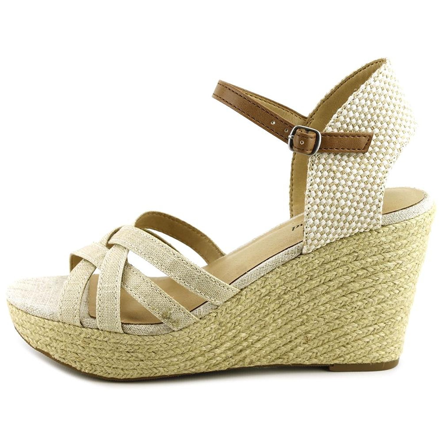Lucky Brand Womens MAHIMA Canvas Open Toe Casual NtrlPltnmBeechwood Size 90 Lucky Brand Womens MAHIMA Canvas Open Toe Casual NtrlPltnmBeechwood Size 90