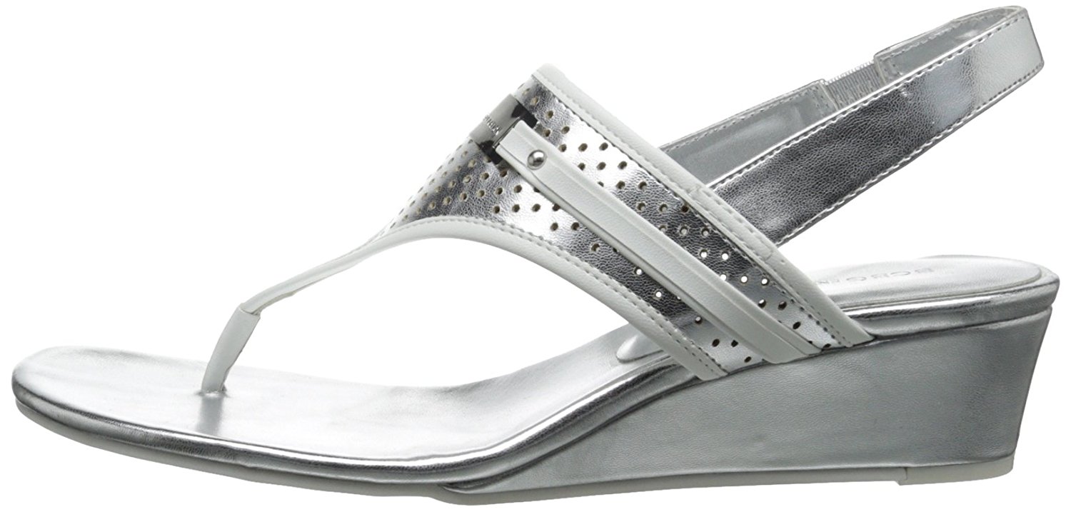 BCBGeneration Womens Jessie Open Toe Casual Slingback White/Silver Size 8.5 Et BCBGeneration Womens Jessie Open Toe Casual Slingback White/Silver Size 8.5 Et