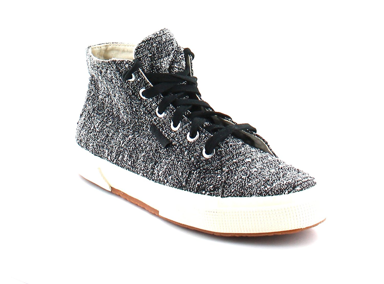 SUPERGA Womens S008JP0 Fabric Hight Top Lace Up Fashion Silver Size 9.5 SUPERGA Womens S008JP0 Fabric Hight Top Lace Up Fashion Silver Size 9.5