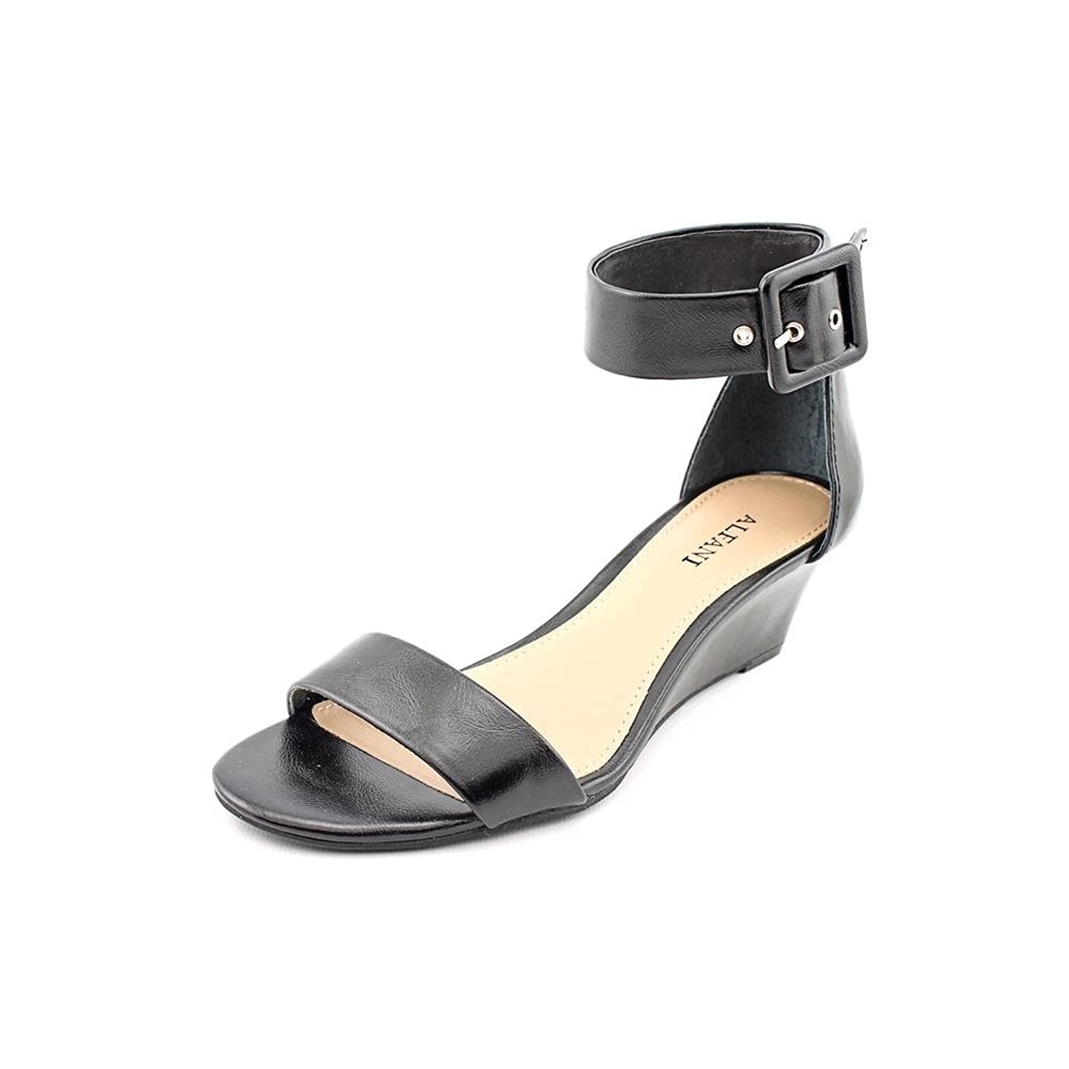 Alfani Womens KYRAH Open Toe Casual Ankle Strap Sandals Black Smooth Size 60 Alfani Womens KYRAH Open Toe Casual Ankle Strap Sandals Black Smooth Size 60