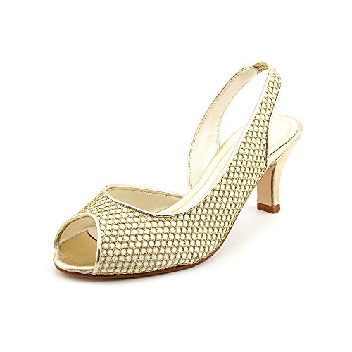 Caparros Womens Juanita Peep Toe SlingBack Dorsay Pumps Gold Ivory Size 6.0 X Caparros Womens Juanita Peep Toe SlingBack Dorsay Pumps Gold Ivory Size 6.0 X