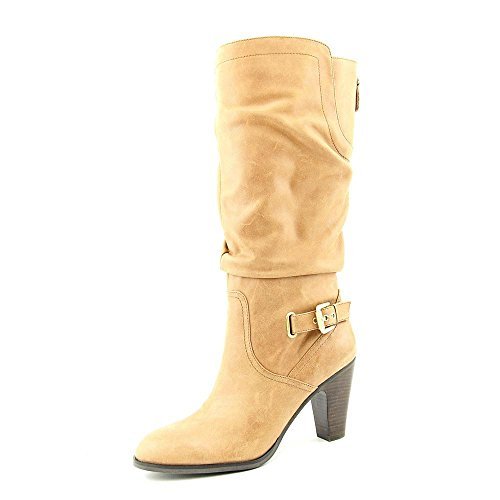 GUESS Womens Mallay Leather Almond Toe MidCalf Fashion Light Brown Size 7.5 0 GUESS Womens Mallay Leather Almond Toe MidCalf Fashion Light Brown Size 7.5 0