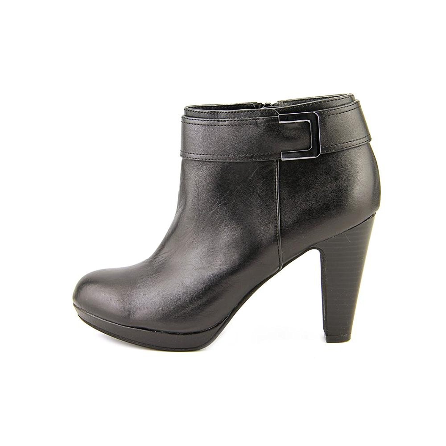 Womens Netty Leather Almond Toe Ankle Fashion Boots Womens Netty Leather Almond Toe Ankle Fashion Boots