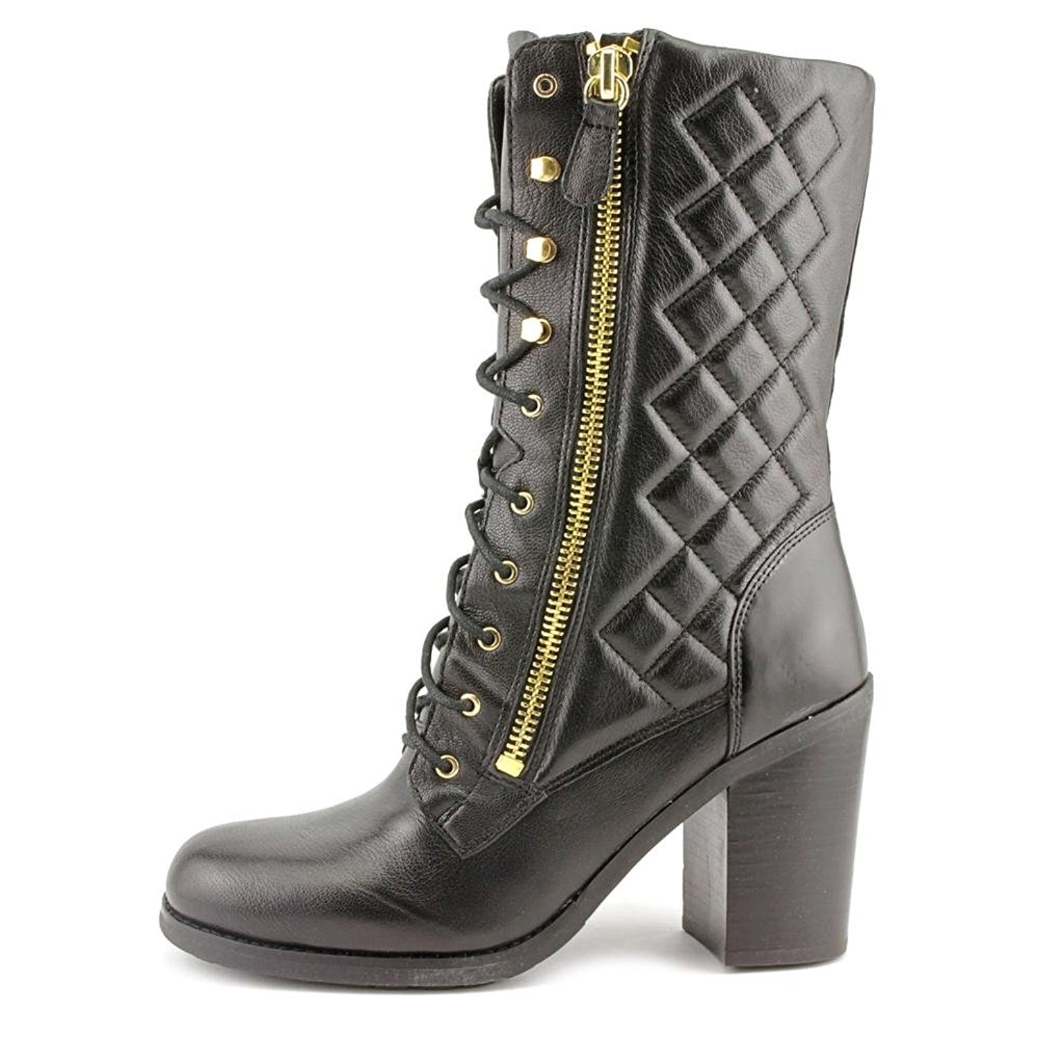 GUESS Womens Jacqui Leather Closed Toe MidCalf Fashion Black Leather Size 9.5 GUESS Womens Jacqui Leather Closed Toe MidCalf Fashion Black Leather Size 9.5