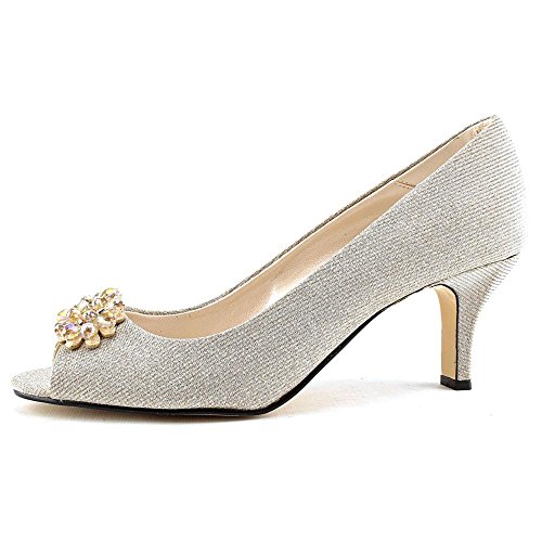 Caparros Womens MARISSA GLITTER Peep Toe Classic Pumps Nude Glitter Size 8.5 1 Caparros Womens MARISSA GLITTER Peep Toe Classic Pumps Nude Glitter Size 8.5 1