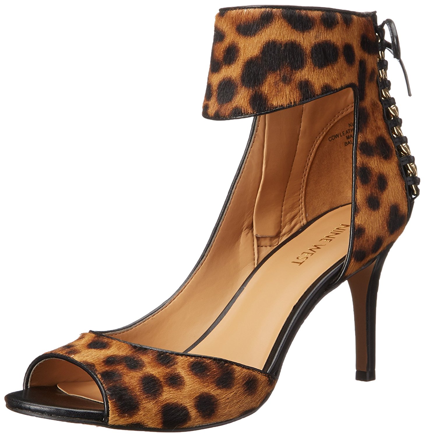 Nine West Womens Instruct Leather Peep Toe Ankle Strap Dorsay Brown Size 8.5 Nine West Womens Instruct Leather Peep Toe Ankle Strap Dorsay Brown Size 8.5