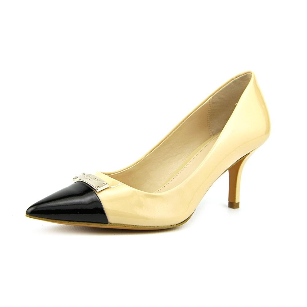 Coach Womens ZAN Suede Pointed Toe Classic Pumps, Tapioca/Black, Size