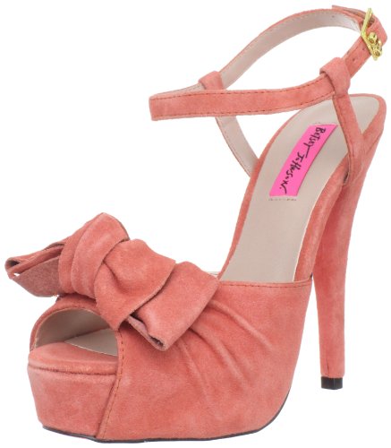 Betsey Johnson Womens Haylie Peep Toe Casual Ankle Strap Coral Suede Size 90 Betsey Johnson Womens Haylie Peep Toe Casual Ankle Strap Coral Suede Size 90
