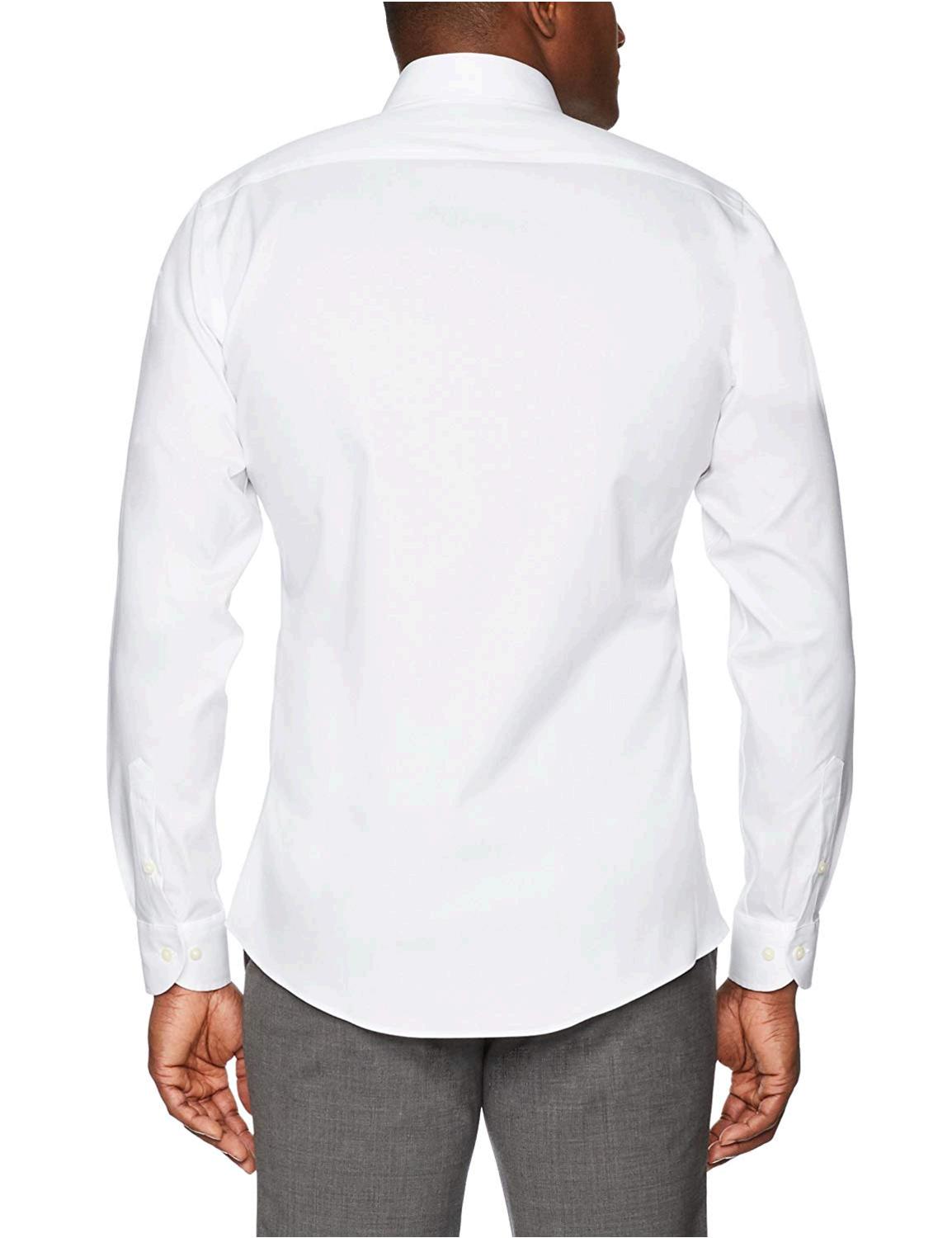 white spread collar dress shirt