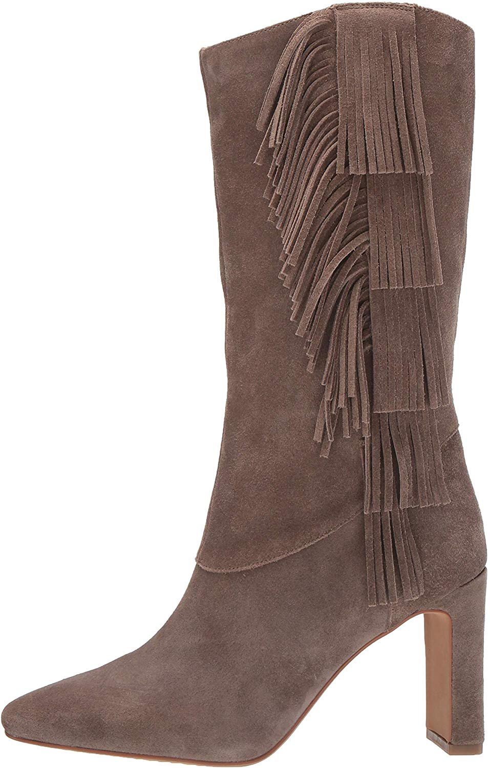 taupe calf length boots