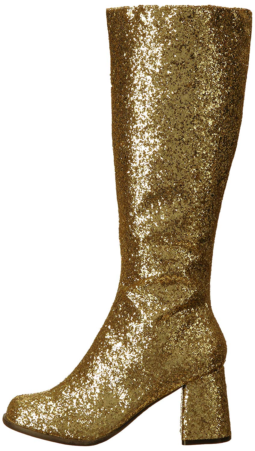 gold platform gogo boots