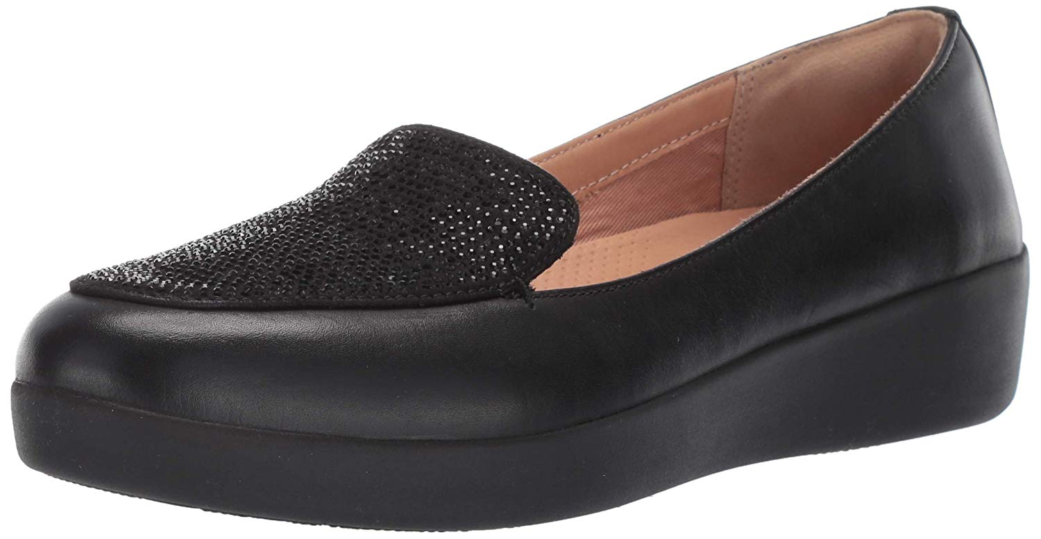 FitFlop Womens Q45 Closed Toe Loafers, Black, Size 6.5 xEI6 ...