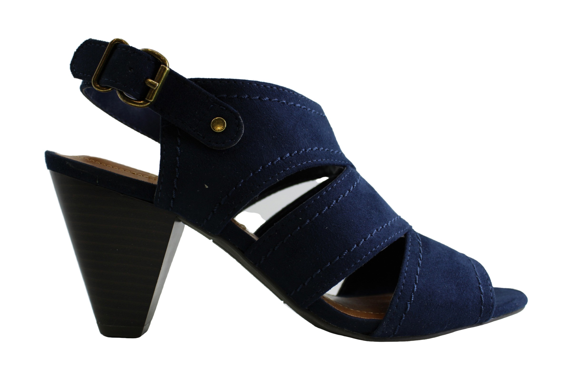 navy ankle strap