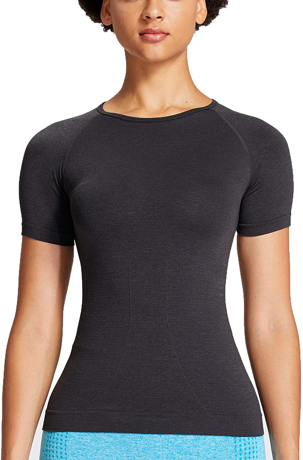 Women�s Workout Vital Short Sleeve Seamless Crop Top Gym