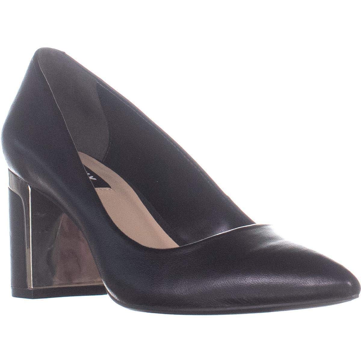 DKNY Womens Elie Leather Pointed Toe Classic Pumps, Black, Size 7.0