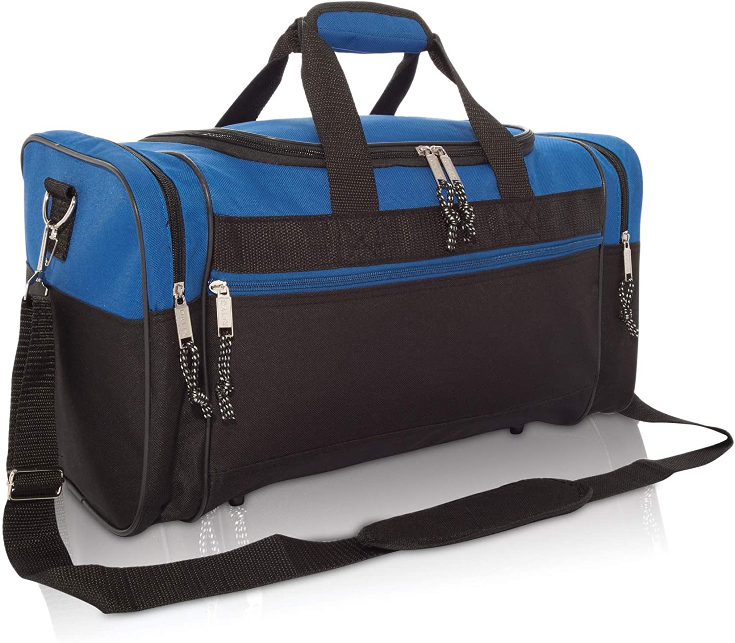 Blank Duffle Bag Duffel Bag in Black and Royal Gym Bag, Royal Blue ...
