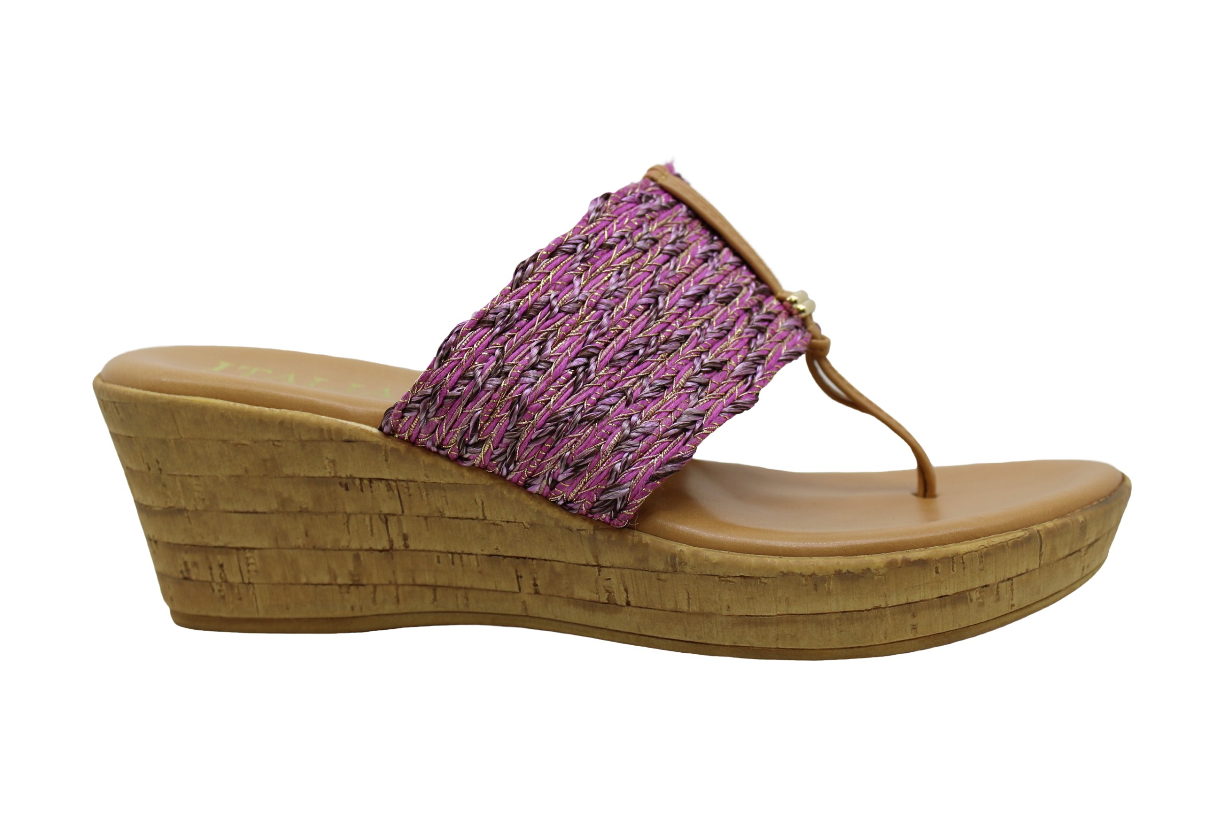 ITALIAN Shoemakers Women's, Angeles Thong Sandals, Fuchsia Multi, Size 9.0 | eBay