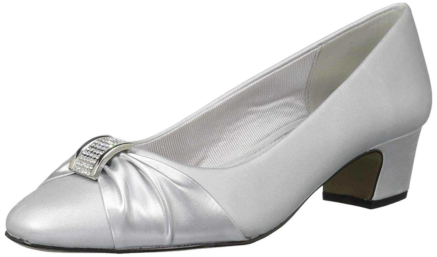 Easy Street Womens Eloise Closed Toe Classic Pumps, Silver, Size 11.0 ...