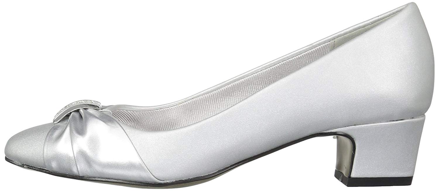 Easy Street Womens Eloise Closed Toe Classic Pumps, Silver, Size 7.5 ...