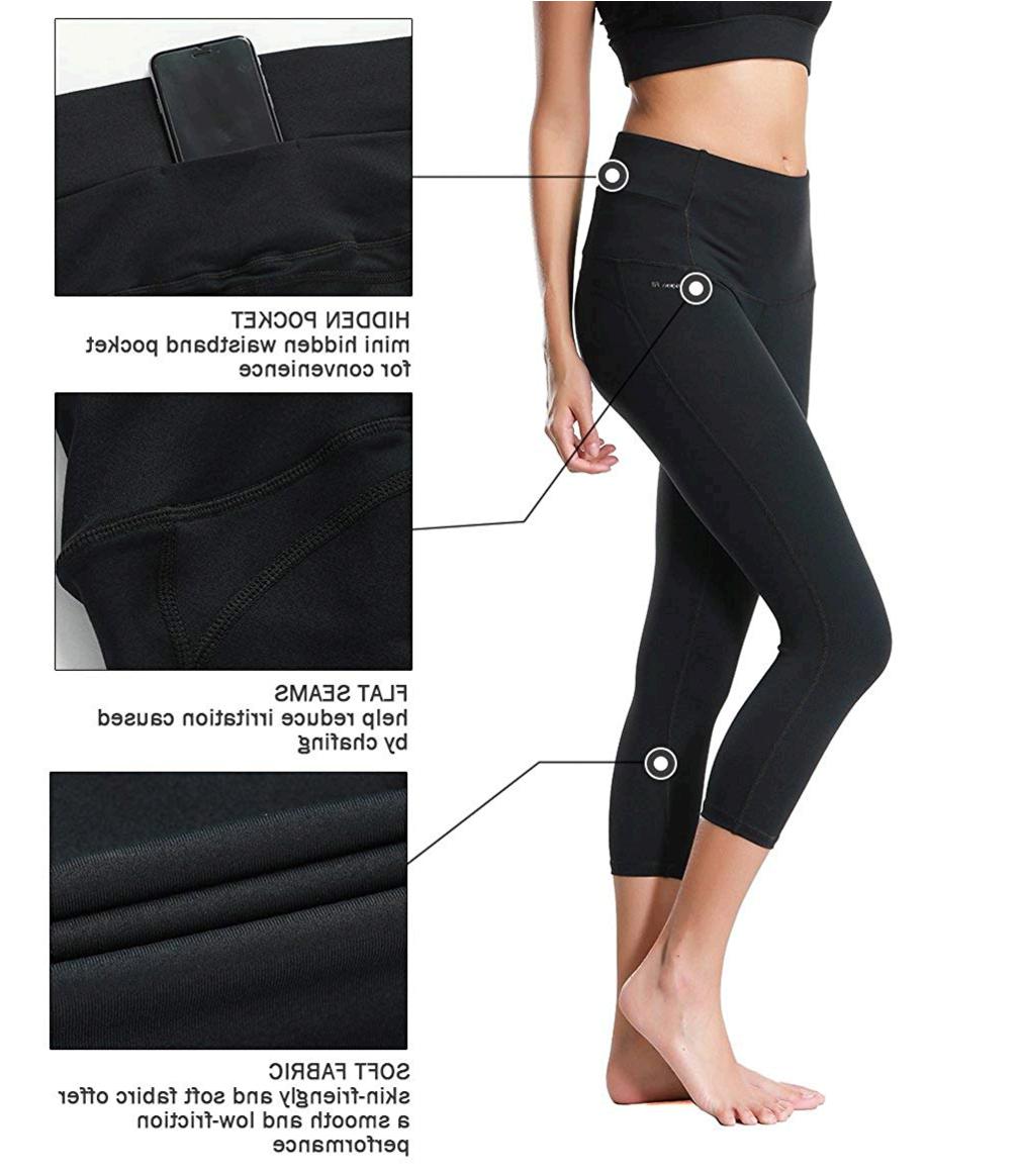Dragon Fit Compression Yoga Pants Power Stretch Workout, Capriblack