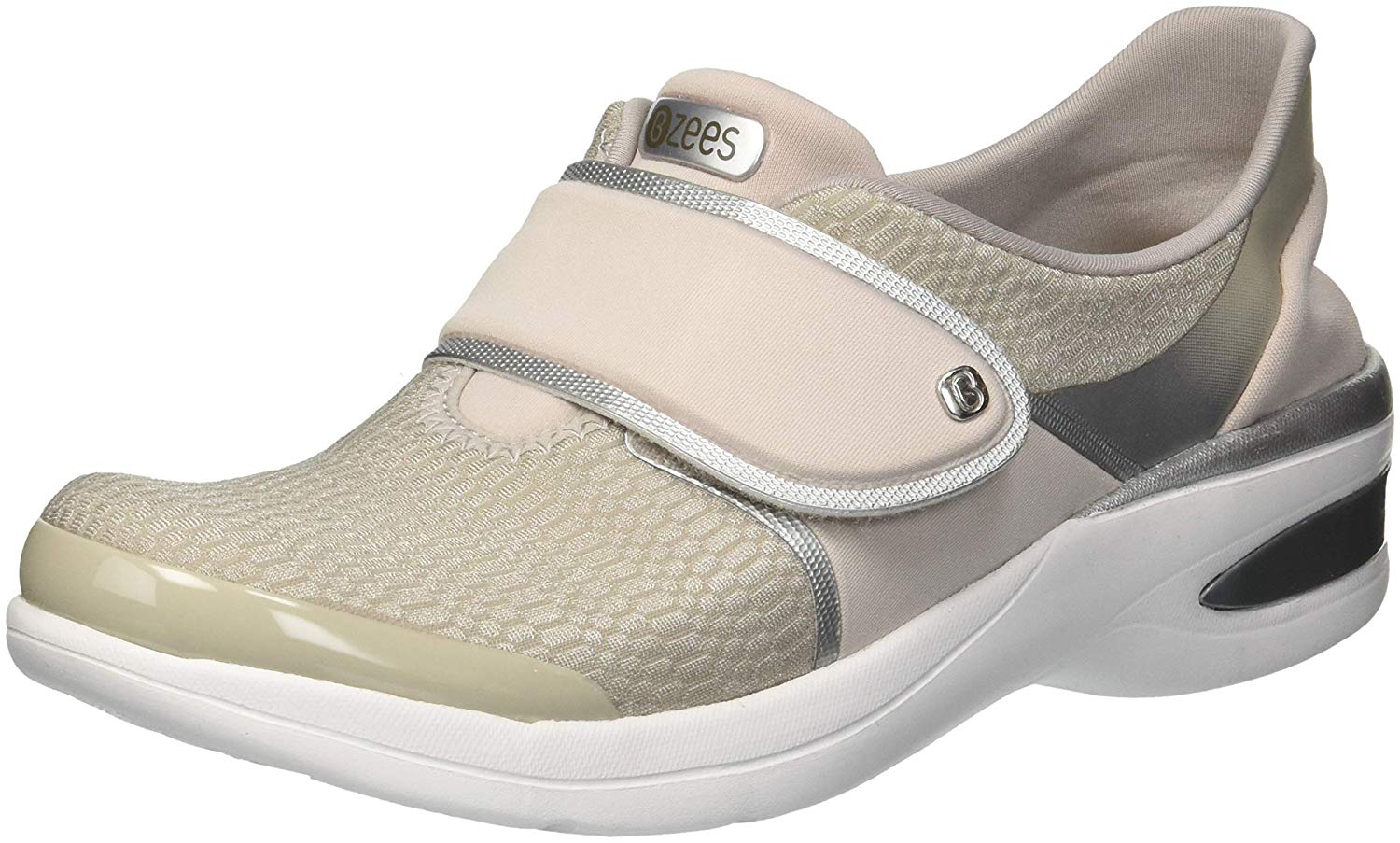 BZees Women's Shoes Roxy Fabric Low Top Fashion Sneakers, Gold, Size 9.