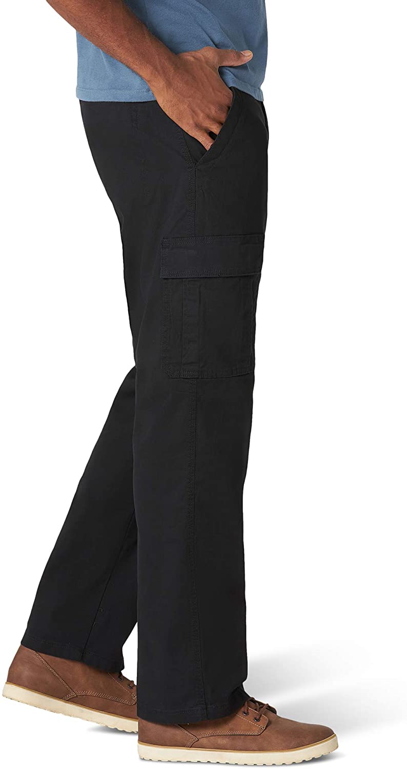 black stretch cargo pants