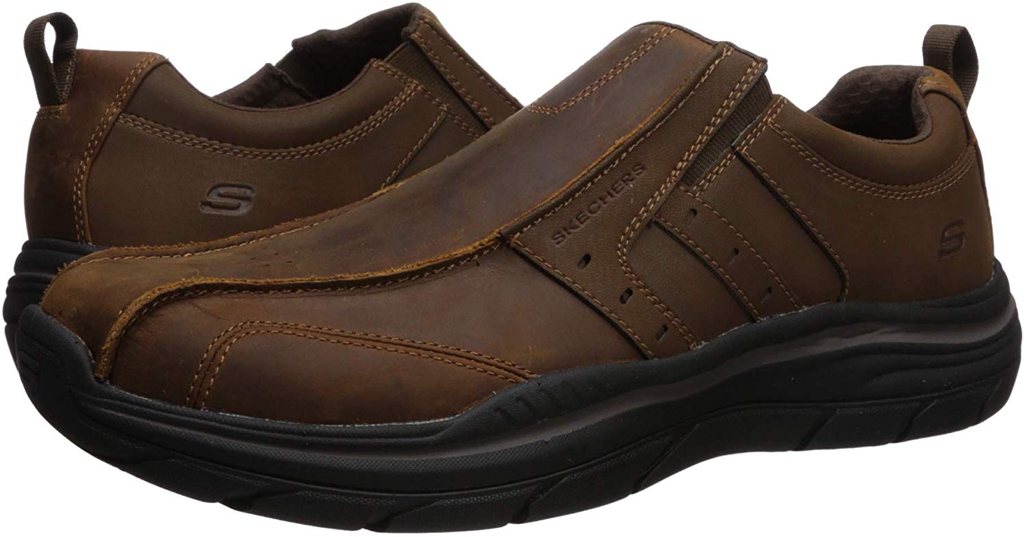 Skechers Men's Expected 2.0-Wildon Leather Slip on Moccasin, Cdb, Size ...