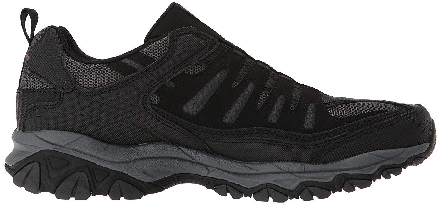 Skechers Mens 51866 Fabric Closed Toe Slip On Shoes, Black/Charcoal ...