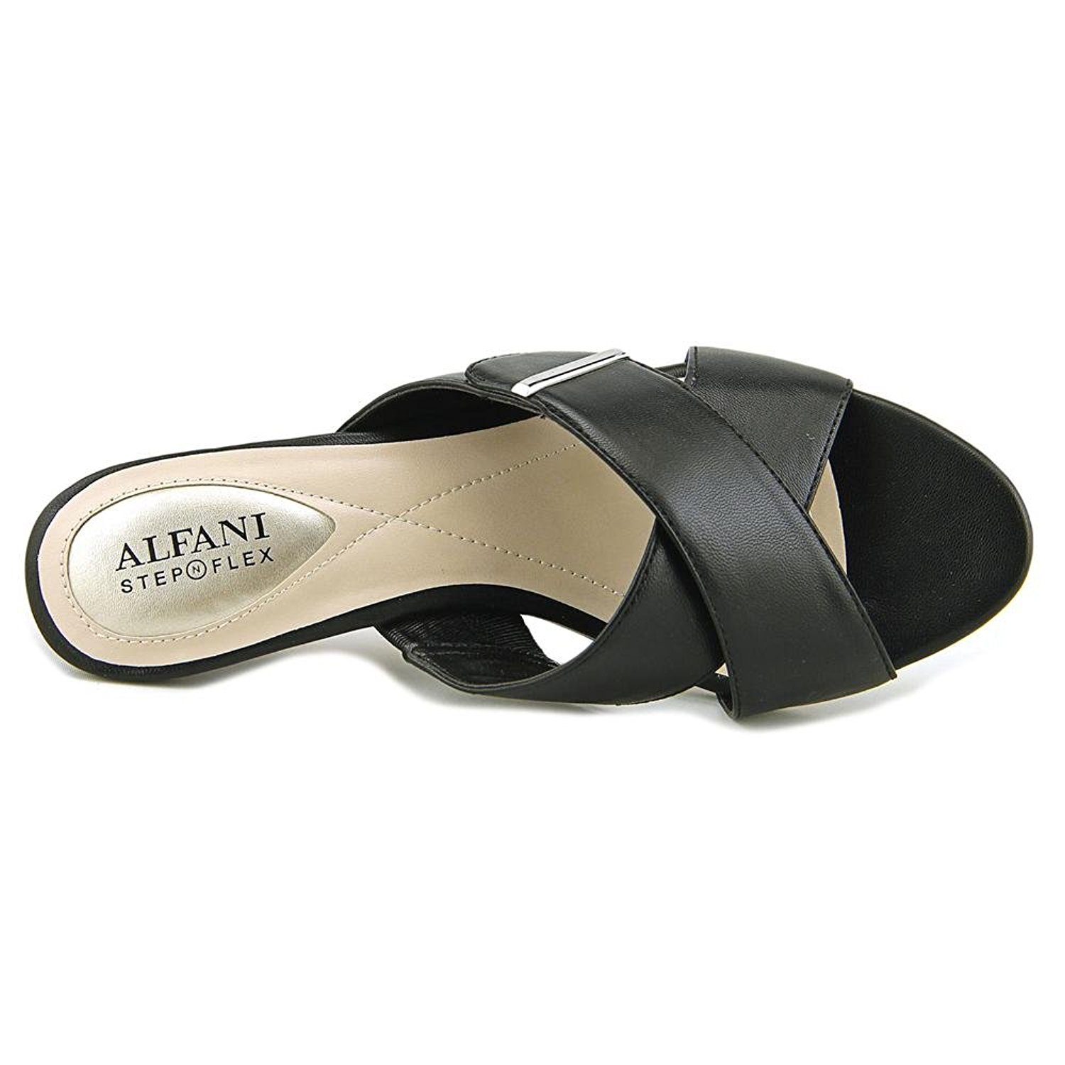 open toe mule flat sandals