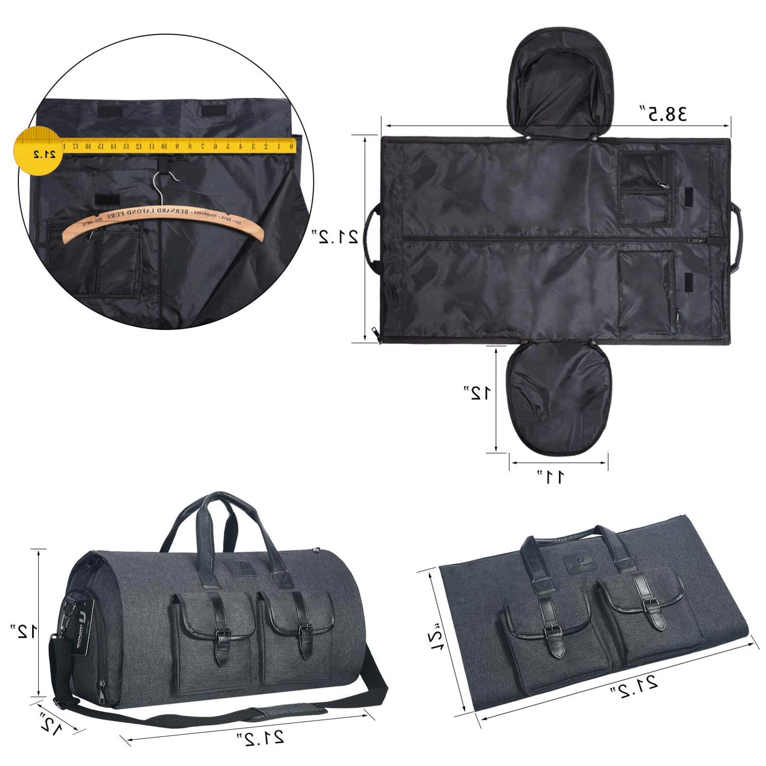 Carry-on Garment Bag Large Duffel Bag Suit Travel Bag, Black, Size One_Size cc2i | eBay