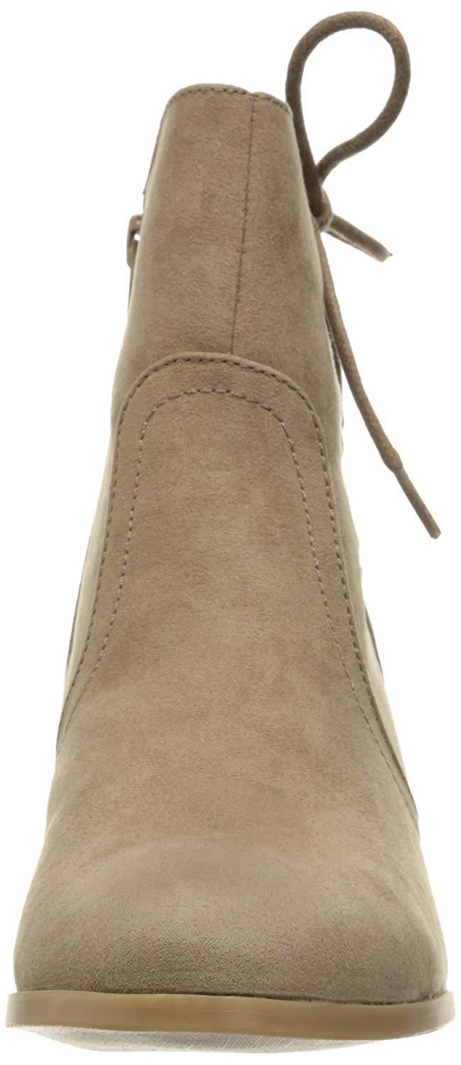 womens ankle booties taupe