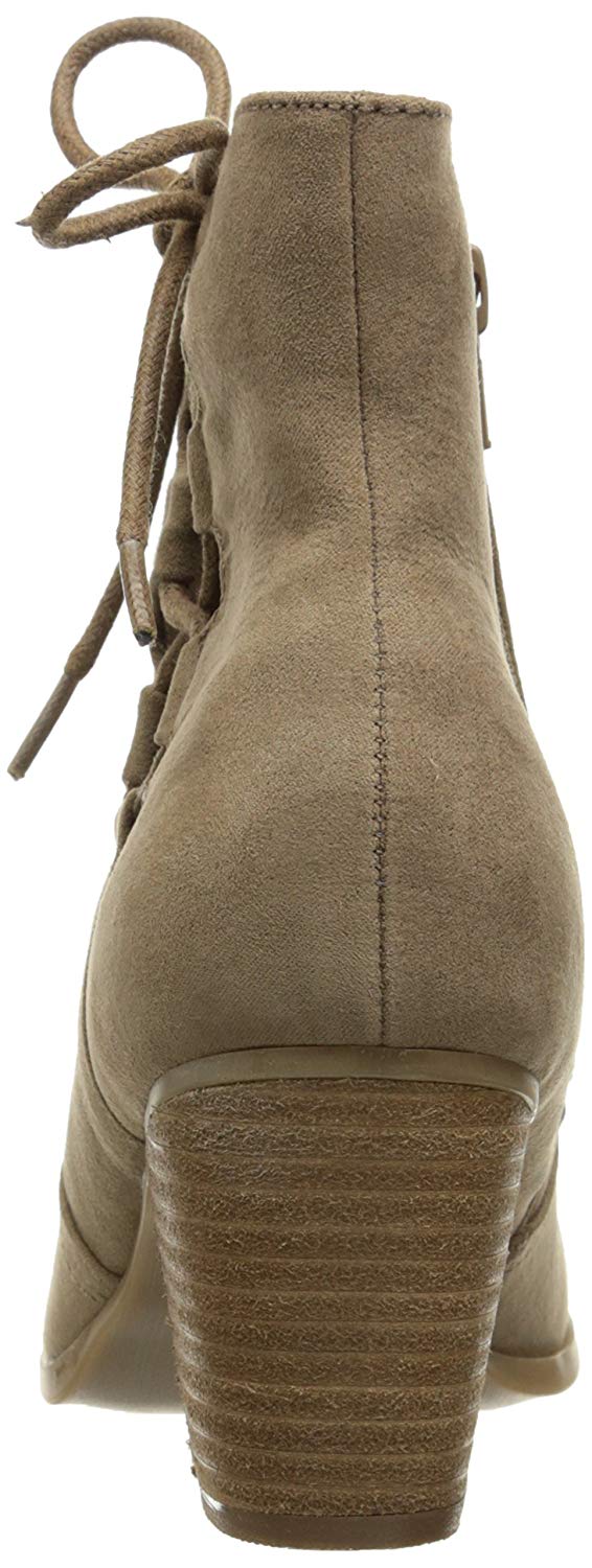 womens ankle booties taupe