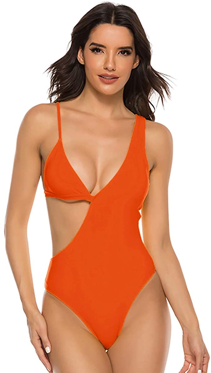 Summer Mae Sexy Cutout One Piece Swimsuit One Shoulder Orange Size Large Vxyj Ebay 7118